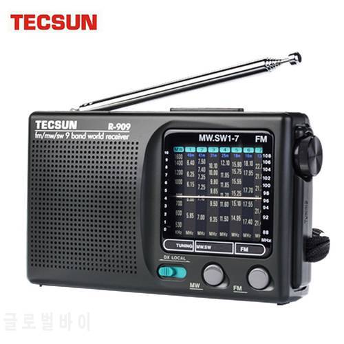 TECSUN R-909 AM/FM/SM/MW (9 Bands) Multi Bands Radio Receiver Broadcast with Built-in Speaker