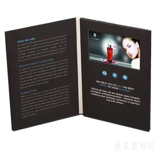 Professional customization 5inch Video Brochure Card for Presentations Digital Advertising Player Screen Video booklet sell well