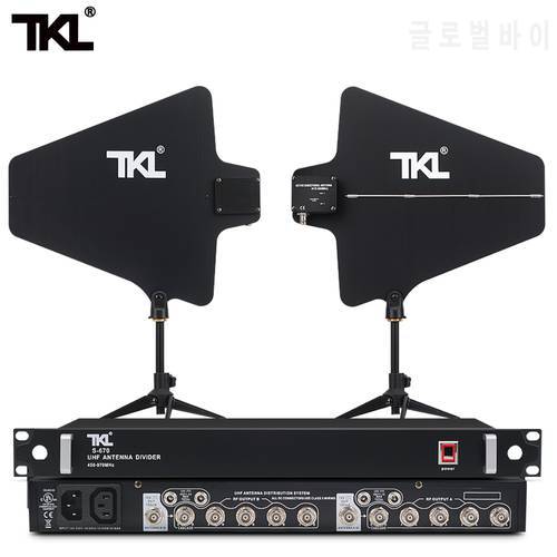 TKL 8 Channel Antenna Distribution System 8 Sets Receiver 500-950Mhz Active Directional antenna uhf wireless microphone