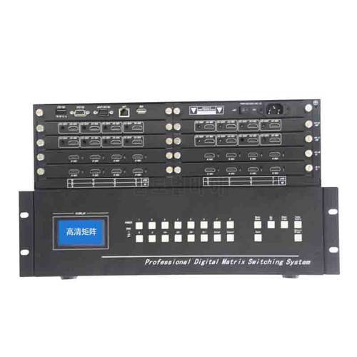 16x16 HDMI Matrix Switch with Audio, Ethernet Web APP RS232 IR Switcher HDCP 1080P 4K Video Display Auto Loop Scene