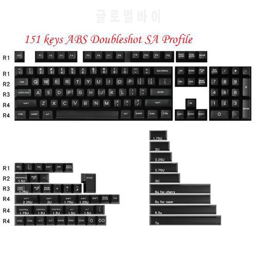 Domikey WOB SA keycaps ABS Doubleshot 151keys double shot keycap for mechanical keyboard 75 mini 84 68 80 108 96 keys
