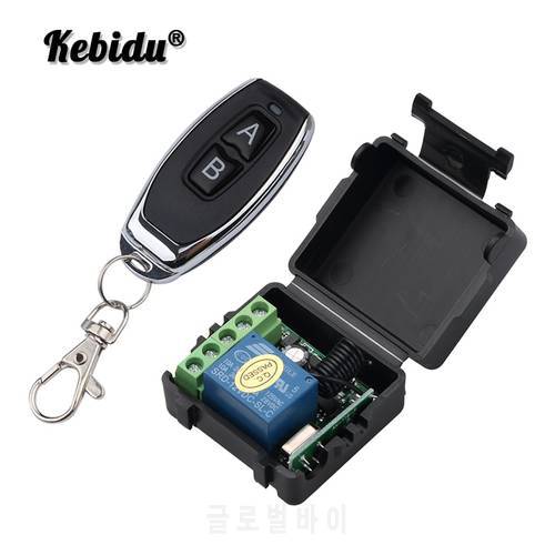 Kebidu 433 Mhz Remote Controls 4CH With Universal Wireless Remote Control Switch DC 12V 1CH Relay Receiver Module Transmitter