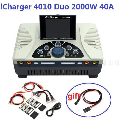 iCharger 4010 Duo 2000W 40A DC Dual Battery Balance Charger Discharger for 1-10S Lipo Battery