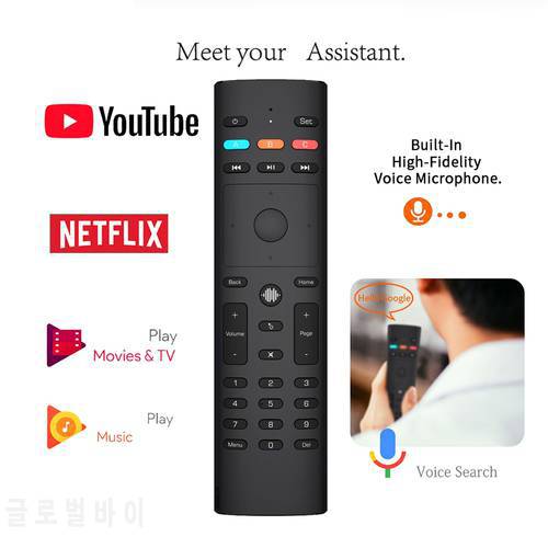 G40S 2.4GHz Wireless Air Mouse for PC Projector Android TV Box STB with 34 Keys 6-Axis Gyro Voice Remote Control