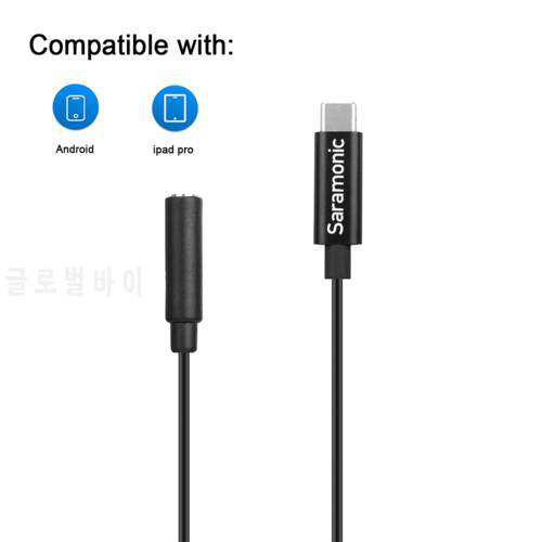 Saramonic SR-C2003 3.5mm Female to USB-C Cable for Type-C Device Samsung Galaxy S10 S9 S8 Plus Note 10+ 10 9 8 LG and BY-MM1