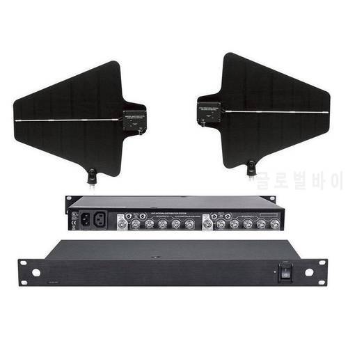 UHF Antenna Distributor and Two Paddles Power Distribution System For Karaoke Wireless UHF Microphones System
