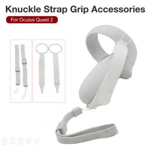 1Pair Knuckle Strap Handle Grip Strap For Oculus Quest 2 VR Touch Controller Adjustable Wrist Straps For Quest2 VR Accessories