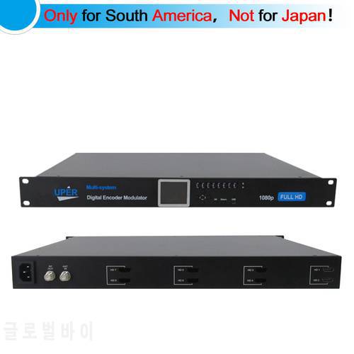 1U Rack 2 Channels HD-MI to ISDB-T H-D Digital TV 2 Route Digital RF Modulator ISDB-T 1080P RF Transmitter EMB228HI-2CH