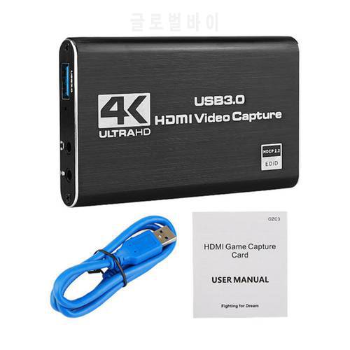 4K Game Video Capture Card USB3.0 1080P Grabber Dongle HDMI-compatible capture card for OBS Capturing Game Capture Card Live