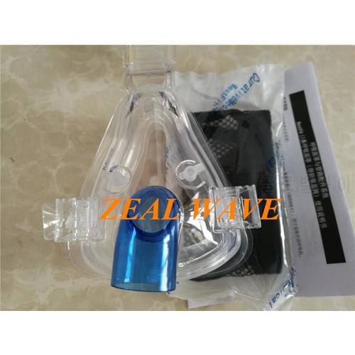 Ventilator Machine General Accessories Non-Invasive and Invasive Mouth and Nose Full Mask Blue Connector No Vent