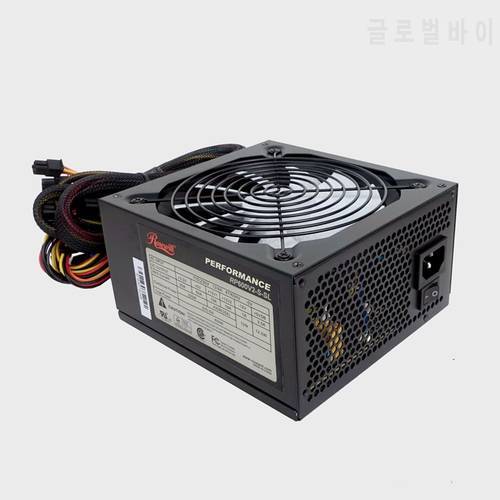For ROSEWILL 600W Desktop Mute Power Supply Rated 500W Power Supply Wide Voltage