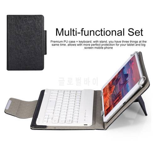 7 inch/10 inch Flat Bluetooth Keyboard Ipad Tablet Universal Bluetooth Keyboard Leather Case for Apple iPad Windows,Android,IOS