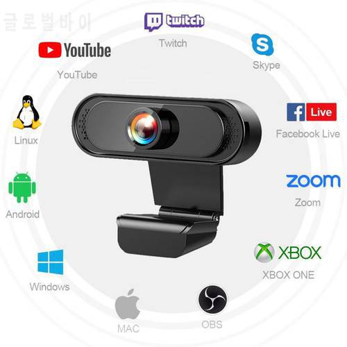 USB Genuine 1080P Webcam Camera Digital Web Cam with Mic For Laptop Desktop UK