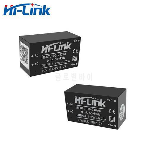 Free ship 5pcs/lot Hi-Link 220V to 3W 12V 250mA output AC-DC Step down power adapter for PCB Mount