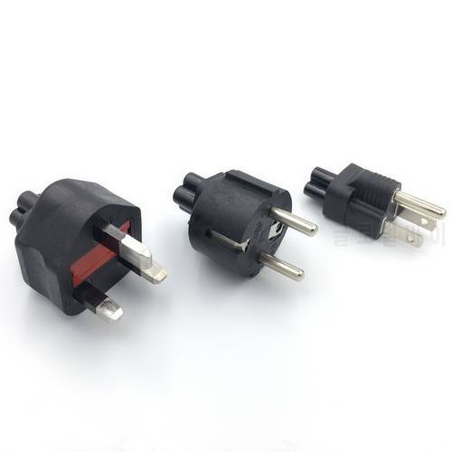 EU Mains Power Cable plug adapter EU US UK AU PLug to IEC320 C5 Clover Leaf adapter plug