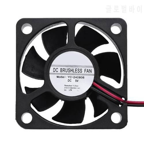 Waterproof YC-240806 5V 50x50x15mm 2Pin Low Noise Brushless Cooling Fan Radiator for PC Case CPU Cooler Radiator Cooler Fan