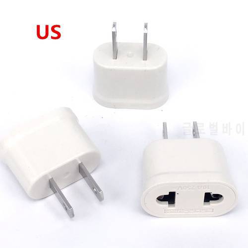 US American Plug Adapter 2 Pin EU European Euro Europe AU KR To US JP Travel Adapter Plug Outlet Power Electric Socket Outlet