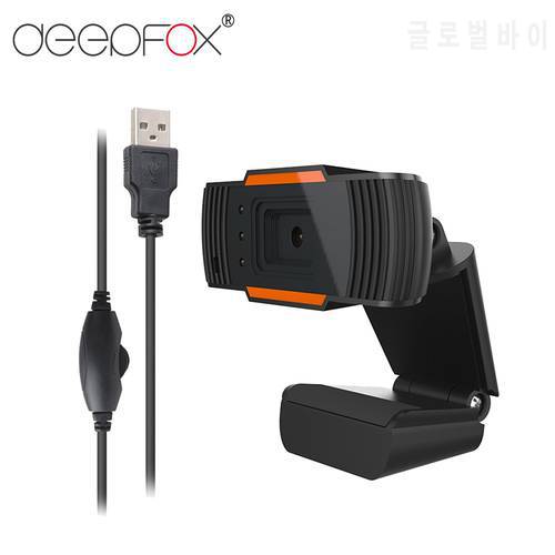 DeepFox USB WebCam 0.3MP Web Camera 360 Degree Rotatable with MIC Clip-on Webcam for Skype Computer Notebook Laptop PC