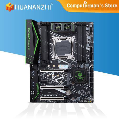 HUANANZHI F8 LGA2011-3 Motherboard with MOS FAN support Intel XEON E5 All Series DDR4 RECC NON-ECC memory dual NVME M.2 Server