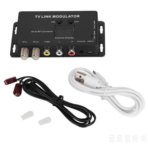 TM70 UHF IR Backhaul Modulator AV to RF Converter with 21 Channel Display PAL/NTSC Optional UHF TV Link Modulator