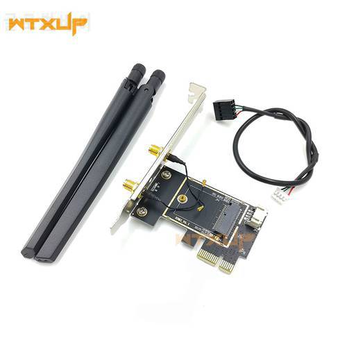 M.2 Wifi Adapter M2 Ngff Key A E To Pci Express PCI-E 1X NGFF Support 2230 wireless Network Card for AX200 9260AC 8265AC NFA344