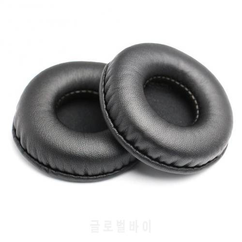 2pcs Wire Headphone Ear Pads Wireless Bluetooth Earphone Headphone Ear Pads Round PU Leather Ear Cushions For 50-105mm TSLM1