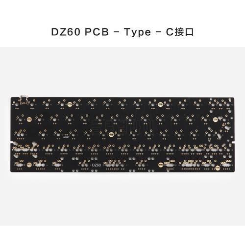 KBDFANS DZ60 PCB soldering PCB 61 64 keys mechanical keyboard PCB QMK underglow ISO layouts