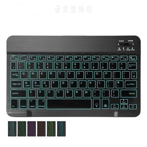 Ultra-thin Wireless Bluetooth Keyboard With LED Backlit Adjustable Brightness Tablet Keyboard For IOS Android MacOS Windows