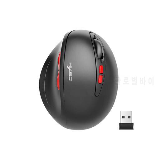 New Vertical 2.4G Wireless Mouse 2400DPI Adjustable USB Receiver Optical Computer Mouse Ergonomic Mice For PC Laptop Desktop