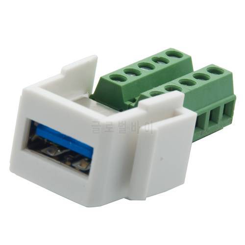 keystone USB 3.0 connector with backside screw connection