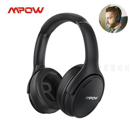 Mpow H19 IPO Bluetooth 5.0 Active Noise Cancelling Headphones Lightweight Wireless Headset CVC 8.0 Mic 30hrs Playing Fast Charge