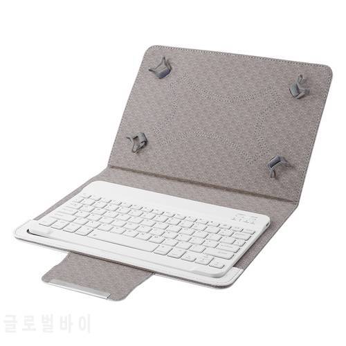 Portable Mini Wireless Keyboard for iOS Windows Android with PU Leather Case Cover Stand for 9 10 inch Tablet