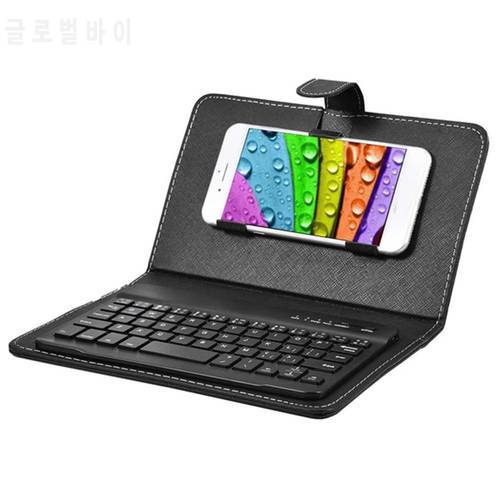 Bluetooth-Compatible Keyboard Portable Smart Phone Wireless Keyboard with Protective Cover Case For iPhone Mobile Cell Phone