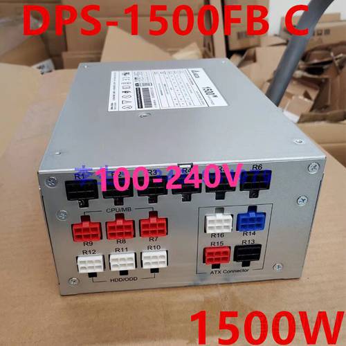 New Original PSU For Delta 80plus Gold Support dual CPU 4-way 2080Ti 1500W Power Supply DPS-1500FB C （ Customized Products ）