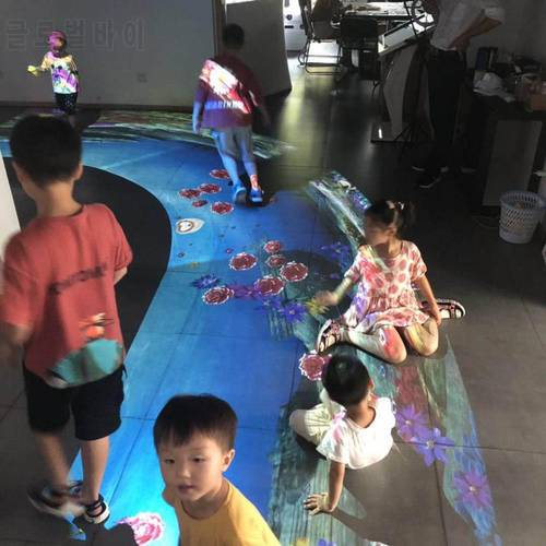 DefiLabs interactive floor ground projection system for kids, wedding, advertising,exhibition,shopping mall