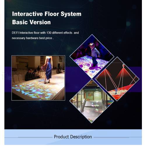 DefiLabs Interactive Floor Projector/Interactive Wall Projection System with 50 high resolution effects