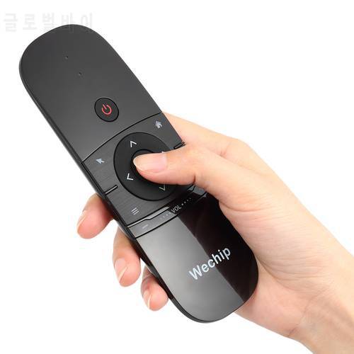 Wechip W1 2.4G Air Mouse Wireless Keyboard Remote Control Infrared 6-Axis Motion USB Receiver for Smart Android TV BOX Laptop PC