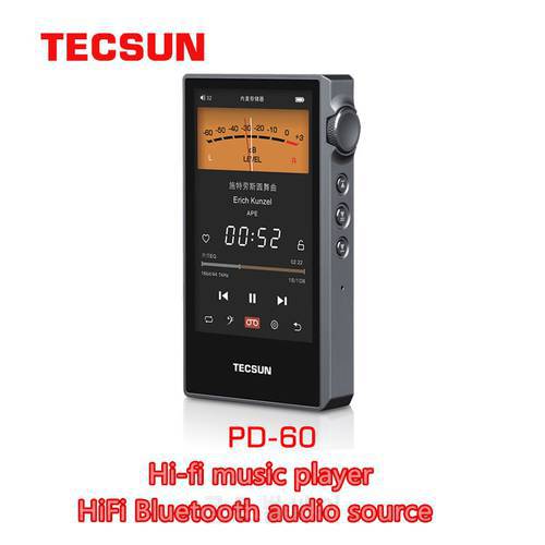 Tecsun PD-60 4 Inch IPS Touch Screen Bluetooth 4.2 Audio Music Player 24bit 192kHz WAV FLAC APE DSD128 DSP Equalizer