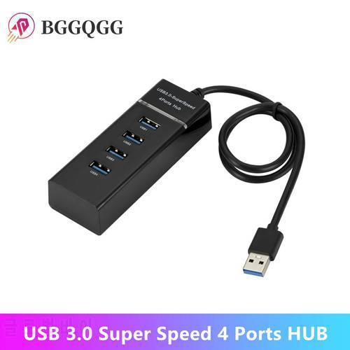 BGGQGG 4 ports High Speed HUB High-Speed 4 Port USB 3.0 Multi HUB Splitter Expansion For Desktop PC Laptop Adapter USB 3.0 HUB
