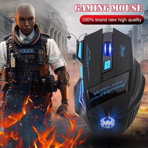 ZELOTES F-14 Gaming Mouse F14 USB 2.4G Hz Wireless 2400 DPI 7 Buttons LED Optical Computer Mouse For PC Laptop Gamer Mice Mause