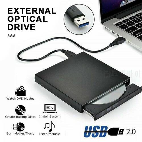 POHIKS 1pc External USB 2.0 High Speed CD-RW Burner Portable Ultra Thin Optical Drive With USB Cable For PC Laptop Mac Notebook