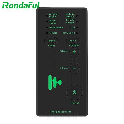 Mini Portable Voice Changer Voice Modulator with Adjustable Voice Functions Phone Computer Sound Card