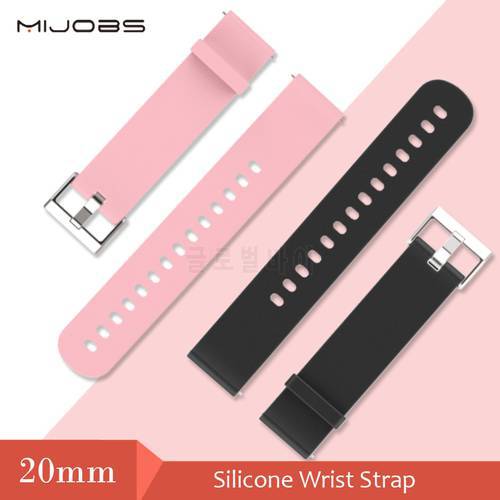 For Xiaomi Amazfit Bracelet Strap 20mm Universal Silicone Watch Strap For Amazfit watch youth version Bip Replacement Belt