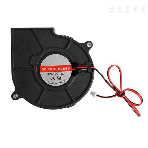 75mmx30mm DC 12V 0.24A 2-Pin Computer PC Sleeve-Bearing Blower Cooling Fan 7530