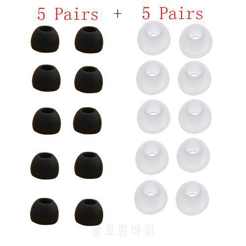 10 Pairs Earbuds Medium Size Silicone Replacement Eartips For Sony Phillips Earphone Headphone Replacement Earpads Ear Cushions