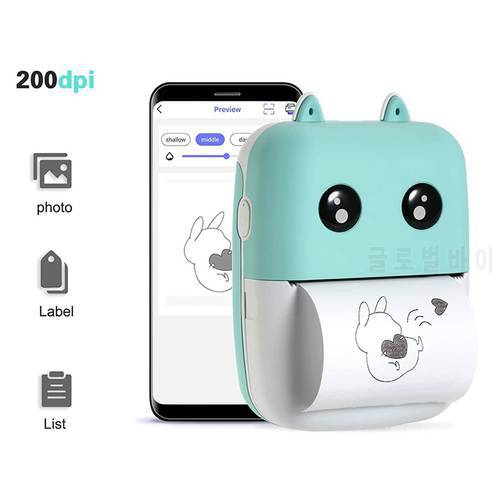 Mini Photo Printer Thermal Printer 58mm Wireless BT Printer for Printing Photo Memo Label Cpmpatible with Android iOS Smartphone