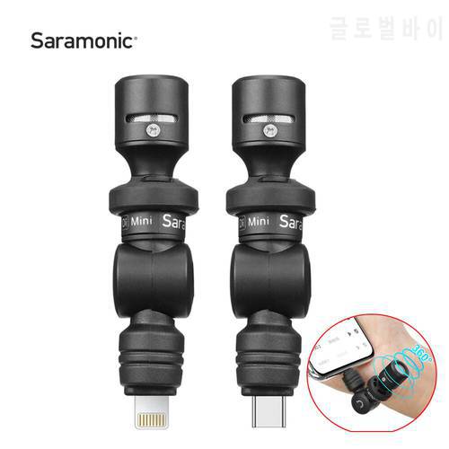 Saramonic Smart mic Di UC Mini Microphone with Lightning Type C Interface for iPhone Android Smartphone Voice Recording Vlog Mic