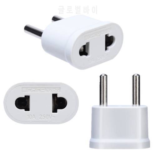 5/10pcs EU Plug Adapter Japan CN US To EU KR 250V 10A 4.8mm Travel Adapter Electric Plug Power Adapter Charger Sockets Outlet CE