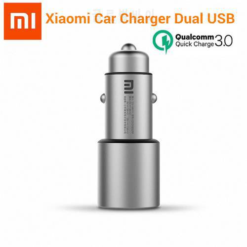 Original Xiaomi Car Charger QC 3.0 Dual USB Quick Charge 5V/3A 9V/2A Mi Car-Charger For Android For iPhone Mobile Phone