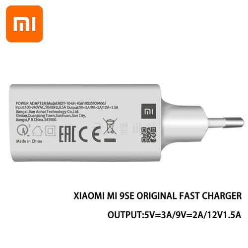 Original XIAOMI MI USB QC3.0 Fast wall Charger with Micro Usb and Type C Cable for XIAOMI Mi 9 8 SE CC9 A3 Redmi K20 Note 7 Pro